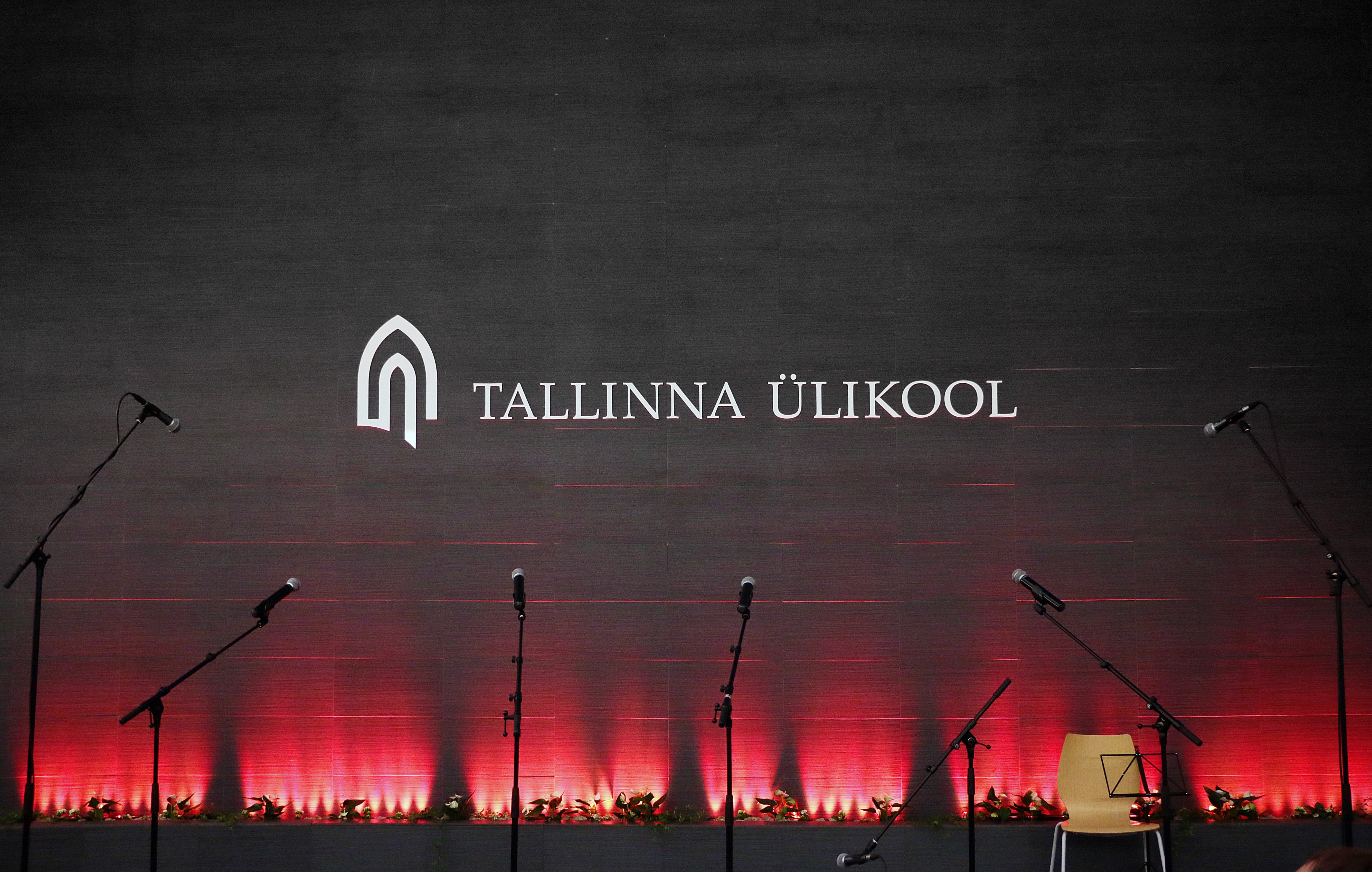 Tallinn university logo on wall